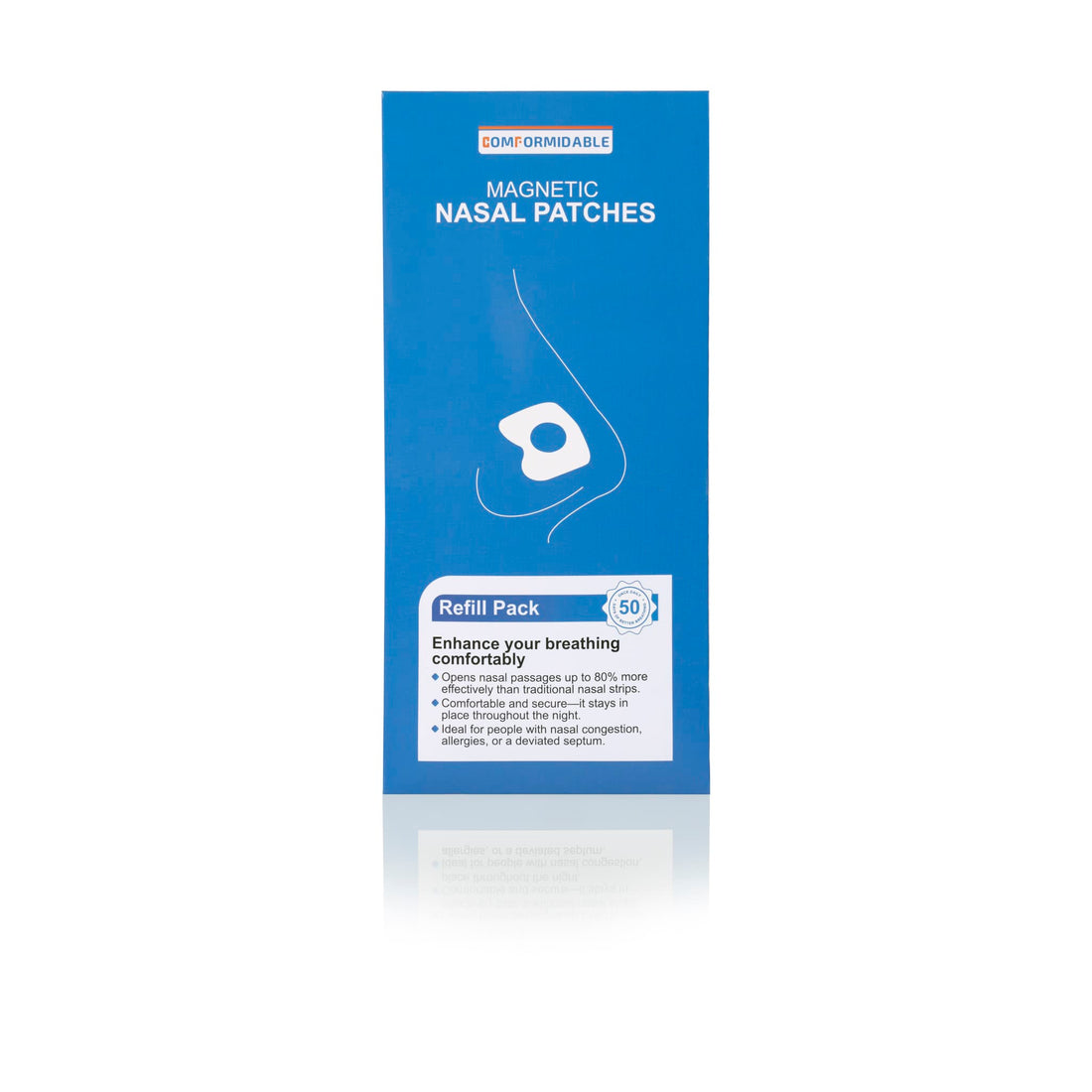 Comformidable® Magnetische Neuspleisters – Navulverpakking met 100 pleisters voor betere ademhaling en minder snurken
