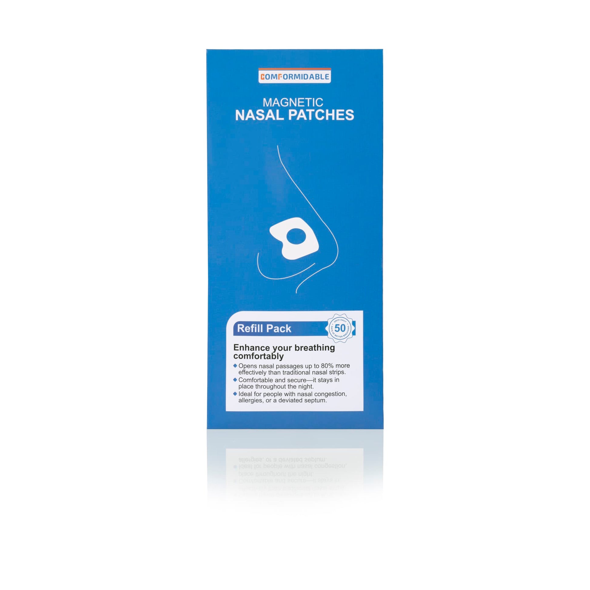 Comformidable® Magnetische Neuspleisters – Navulverpakking met 100 pleisters voor betere ademhaling en minder snurken