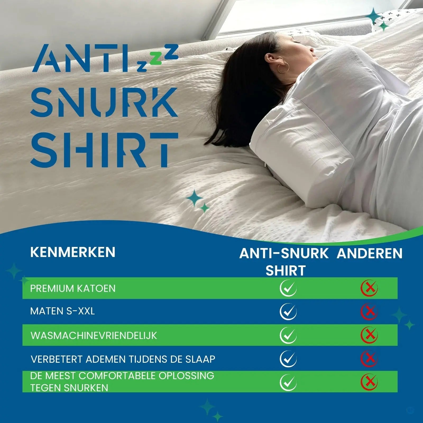 Anti Snurk Shirt Pro Comformidable