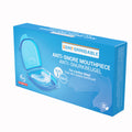 Blauwe Comformidable verpakking van anti snore mouthpiece / anti snurkbuegel duo pack. Zijaanzicht