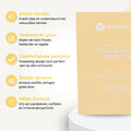 collagen-glow-boost-mask-vorteile.jpg: Übersicht der wichtigsten Vorteile der Comformidable Kollagen Strahlkraft Steigerungs-Maske.