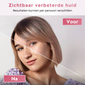 Vorher-Nachher-Bild eines Gesichts mit sichtbar verbesserter Hautstruktur.