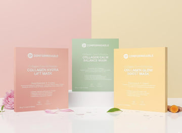 Collectieafbeelding met 3 soorten collageen gezichtsmakers.