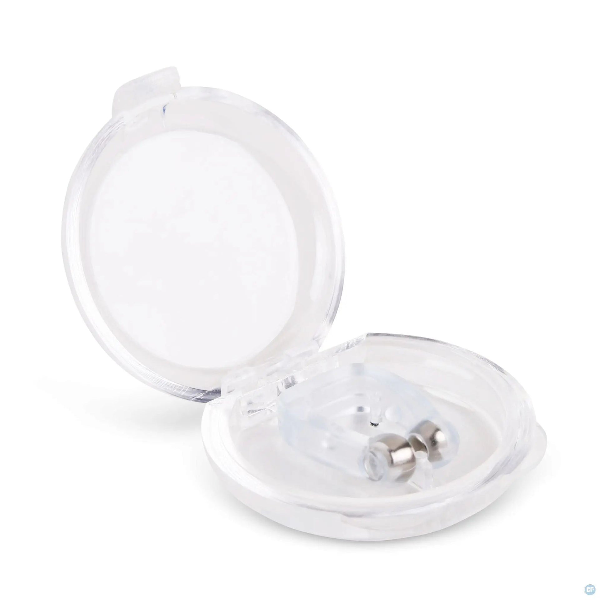 Transparante opbergdoos van de Comformidable anti-snurk kit met magnetische neusclips