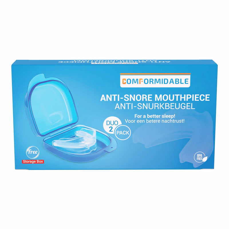 Voorkant van de Comformidable anti-snurkbeugel verpakking