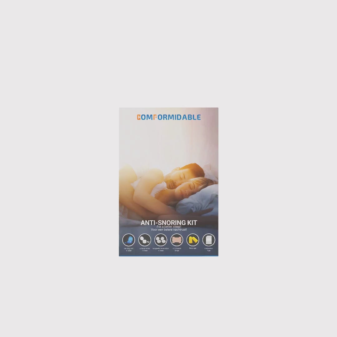 360 graden video van comformidable verpakking 'anti snurk pakket'